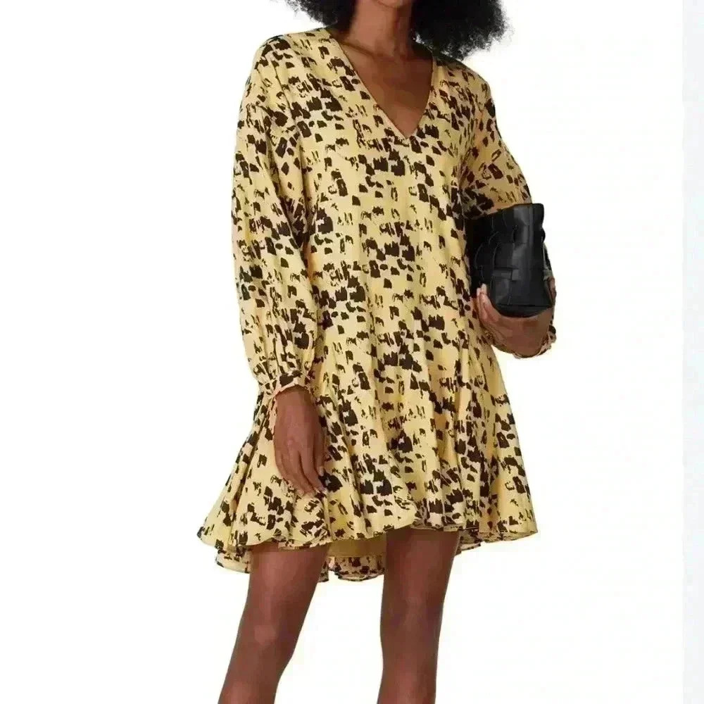 NWT Anine Bing Painterly Leo Dress in Size S (Runs Large)